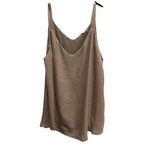 Soft Surroundings Womens Beige V-Neck Tank Top Blouse Size Sz Large